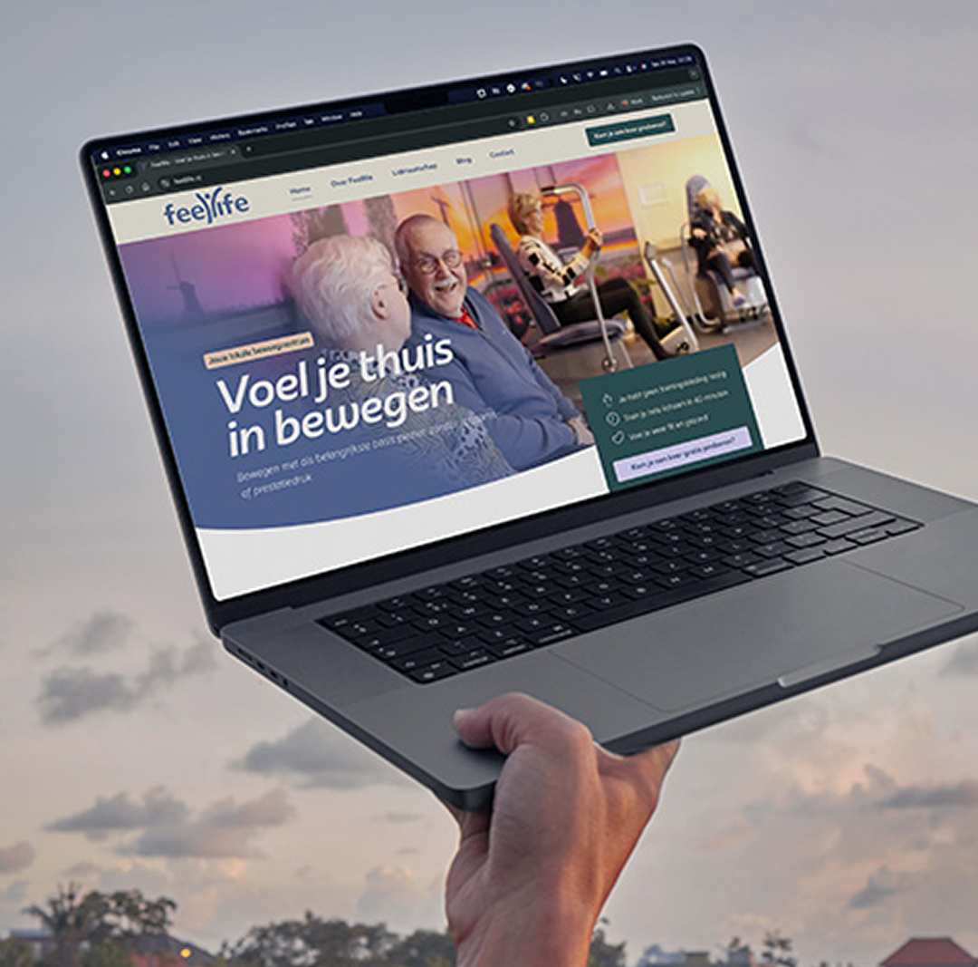 website Mock-up van een Linstra-website